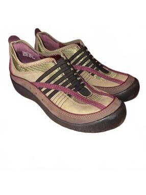 Privo Burgundy Tan Leather Slip-On Shoes Women's 6.5 Comfort Walking Gorpcore